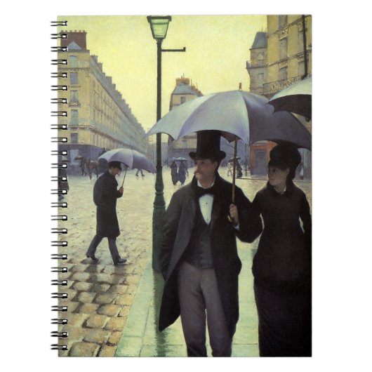 Paris Street Rainy Day by Gustave Caillebotte Notizblock (Vorderseite)