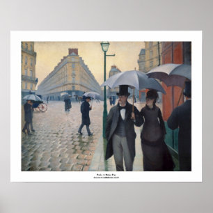 Paris Street Rainy Day by Gustave Caillebotte Poster