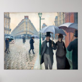 Paris Street; Rainy Day by Gustave Caillebotte Poster (Vorne)