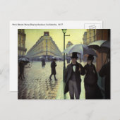 Paris Street Rainy Day by Gustave Caillebotte Postkarte (Vorne/Hinten)