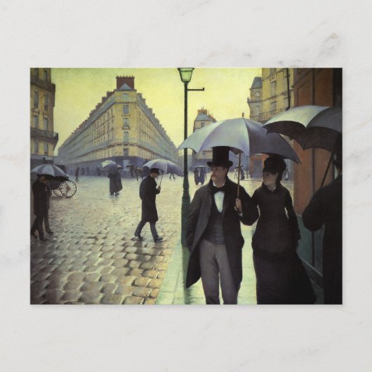 Paris Street Rainy Day by Gustave Caillebotte Postkarte (Vorderseite)