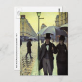 Paris Street Rainy Day by Gustave Caillebotte Postkarte (Vorne/Hinten)
