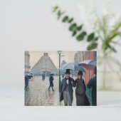Paris Street Rainy Day by Gustave Caillebotte Postkarte (Stehend Vorderseite)