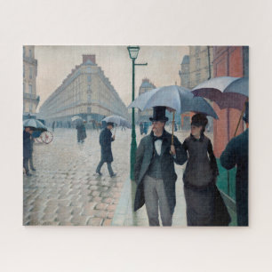 Paris Street Rainy Day by Gustave Caillebotte Puzzle