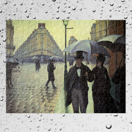Paris Street Rainy Day by Gustave Caillebotte Puzzle