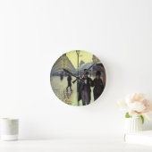 Paris Street Rainy Day by Gustave Caillebotte Runde Wanduhr (Zuhause)