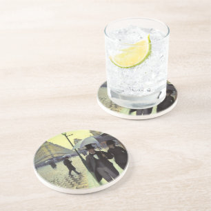 Paris Street Rainy Day by Gustave Caillebotte Sandstein Untersetzer