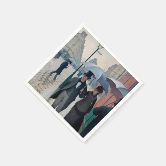 Paris Street Rainy Day by Gustave Caillebotte Serviette (Ecke)