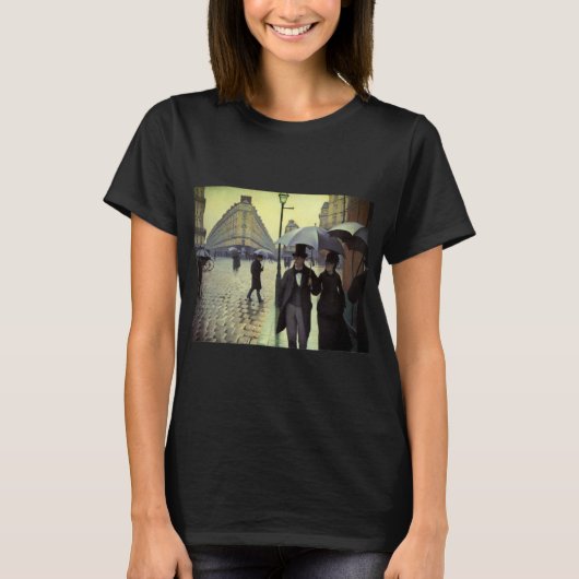 Paris Street Rainy Day by Gustave Caillebotte T-Shirt (Vorderseite)
