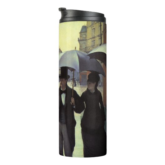 Paris Street Rainy Day by Gustave Caillebotte Thermosbecher (Nach rechts gedreht)