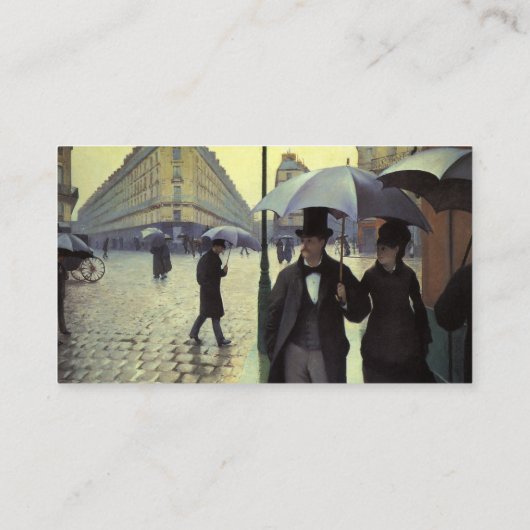 Paris Street, Rainy Day by Gustave Caillebotte Visitenkarte (Rückseite)