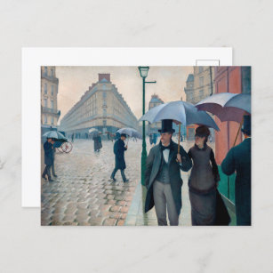 Paris Street Rainy Day   Gustave Caillebotte   Postkarte