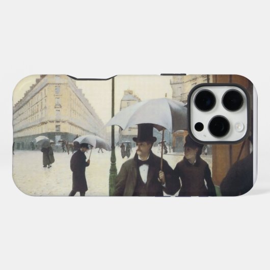 Paris Street Rainy Day iPhone Hülle (Rückseite (Horizontal))