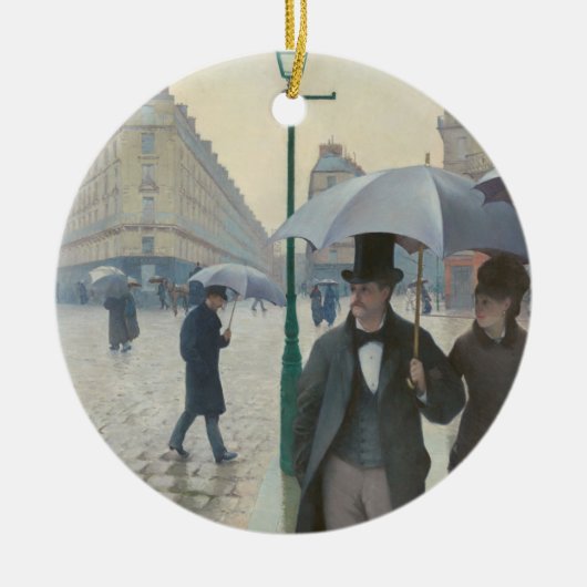 Paris Street Rainy Day Keramikornament (Vorne)