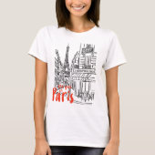 Paris Street Sketch Art T-Shirt (Vorderseite)