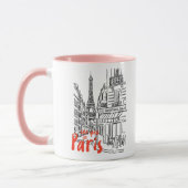 Paris Street Sketch Art Tasse (Links)