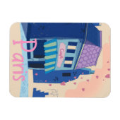 Paris Street Vintag Cartoon Magnet (Horizontal)