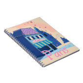 Paris Street Vintag Cartoon Notizblock (Rechte Seite)