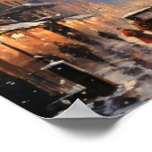 Paris Street Winter Scandposter Poster (Ecke)