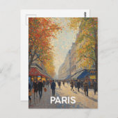 Paris Streets Postkarte (Vorne/Hinten)