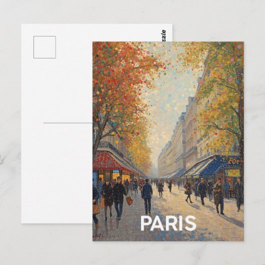 Paris Streets Postkarte (Vorne/Hinten)