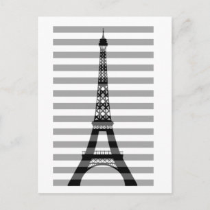 Paris Streifen Postkarte