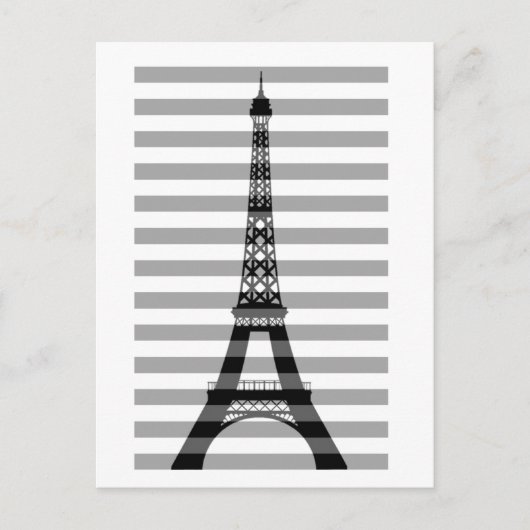 Paris Streifen Postkarte (Vorderseite)