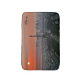 Paris Sunset Eiffel Tower France Foto Badematte (Vorderseite Vertikal)