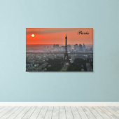 Paris Sunset Eiffel Tower France Foto Leinwanddruck (Insitu (Holzboden))