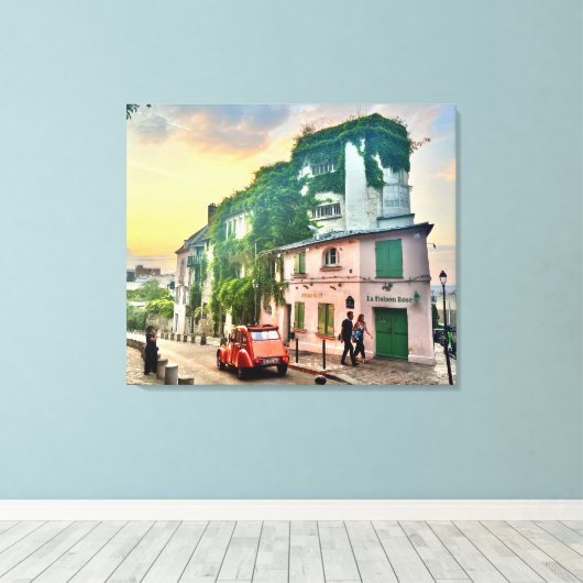 Paris Sunset Leinwand (Insitu (Holzboden))