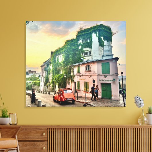 Paris Sunset Leinwand (Insitu (Wohnzimmer))