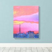 Paris Sunset Leinwanddruck (Insitu (Holzboden))