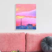 Paris Sunset Leinwanddruck (Insitu (Wohnzimmer))