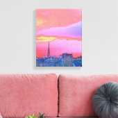 Paris Sunset Leinwanddruck (Insitu (Wohnzimmer))