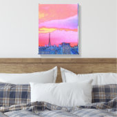Paris Sunset Leinwanddruck (Insitu (Schlafzimmer))