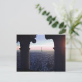 Paris Sunset Postcard Postkarte (Stehend Vorderseite)