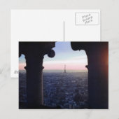 Paris Sunset Postcard Postkarte (Vorne/Hinten)