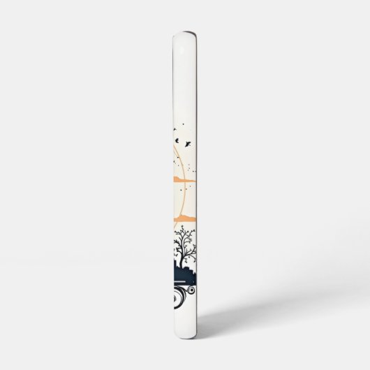 Paris Sunset Silhouette Samsung Galaxy Hülle (Linke Seite)