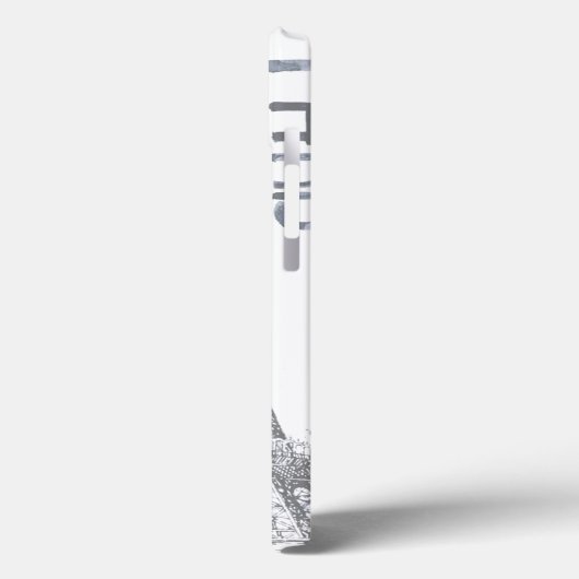 Paris Szene und Blumen Custom Case-Mate iPhone Hülle (Rückseite / Links)