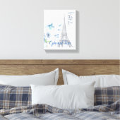 Paris Szene und Blumen Custom Leinwanddruck (Insitu (Schlafzimmer))