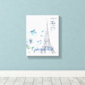 Paris Szene und Blumen Custom Leinwanddruck (Insitu (Holzboden))