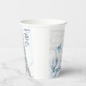 Paris Szene und Blumen Custom Pappbecher (Rechts)