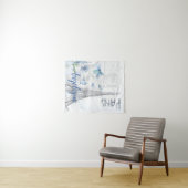 Paris Szene und Blumen Custom Wandteppich (Beispiel (Horizontal))