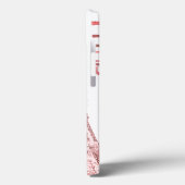 Paris Szene und Rosa Blume Custom Case-Mate iPhone Hülle (Rückseite / Links)