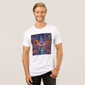 Paris T-Shirt-Design Tri-Blend Shirt (Vorderseite voll)