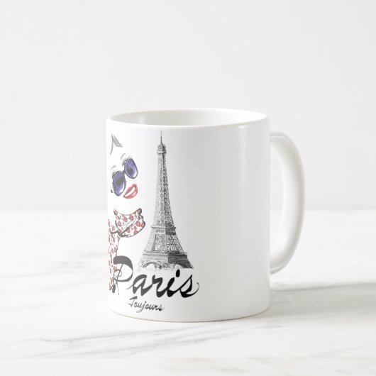 Paris T - Shirt Kaffeetasse (VorderseiteRechts)