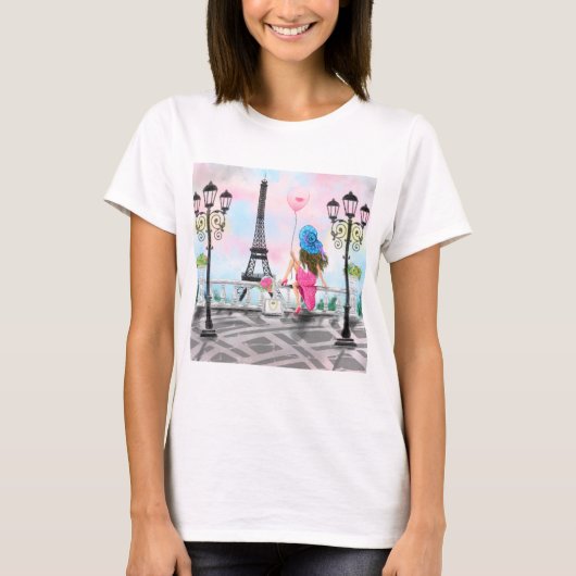 Paris T - Shirt mit Eiffelturm (Vorderseite)
