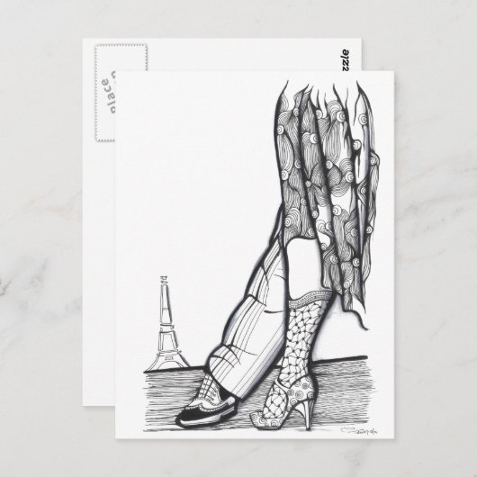 Paris Tango Postkarte (Vorne/Hinten)