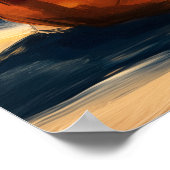 Paris Teddy Fauvist Eiffel Tower Sunset Print Poster (Ecke)