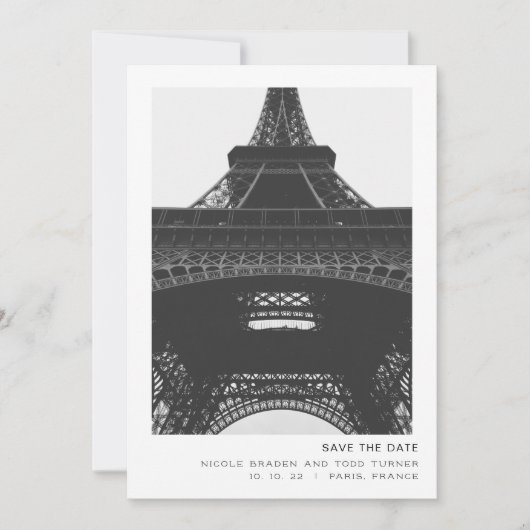 Paris Termin vormerken Save The Date (Vorderseite)